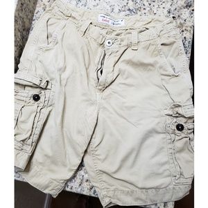 khaki cargo shorts